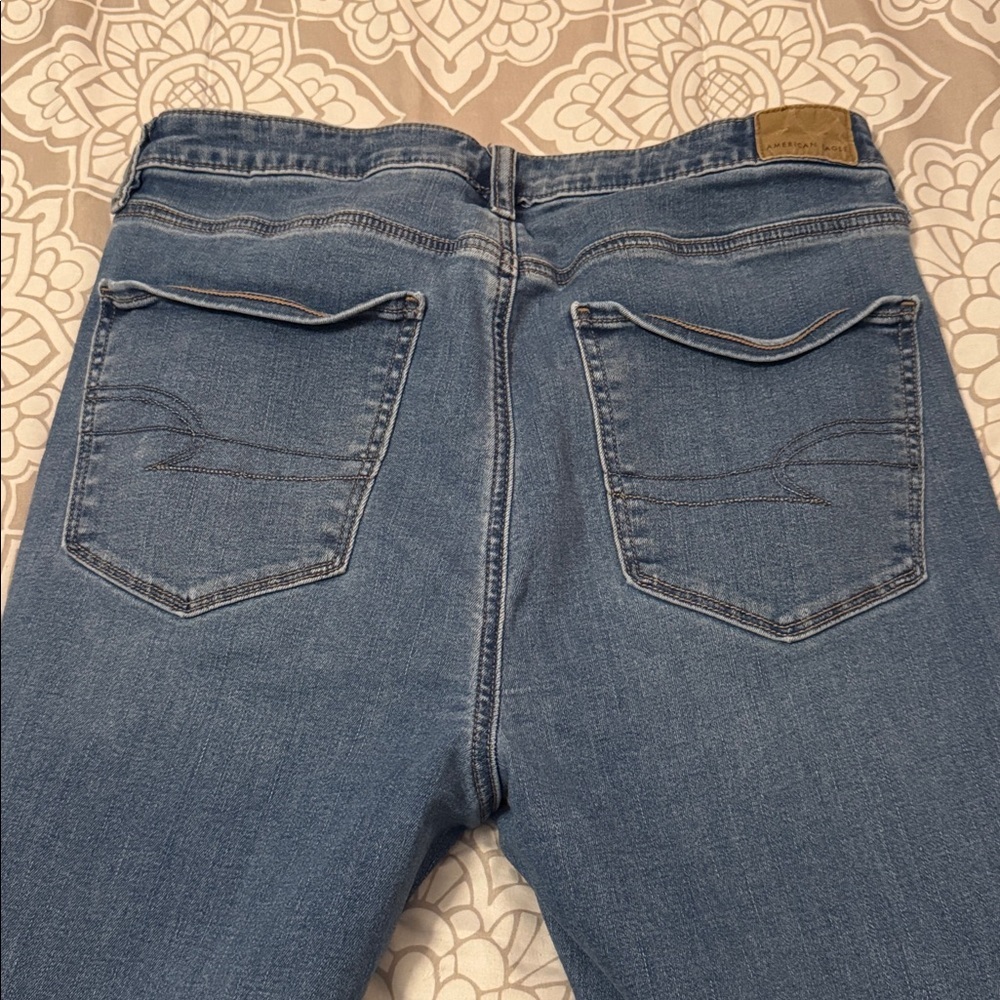 American Eagle Outfitters Women's Super High Rise Jegging in Blue Size 12 Long - Picture 6 of 11